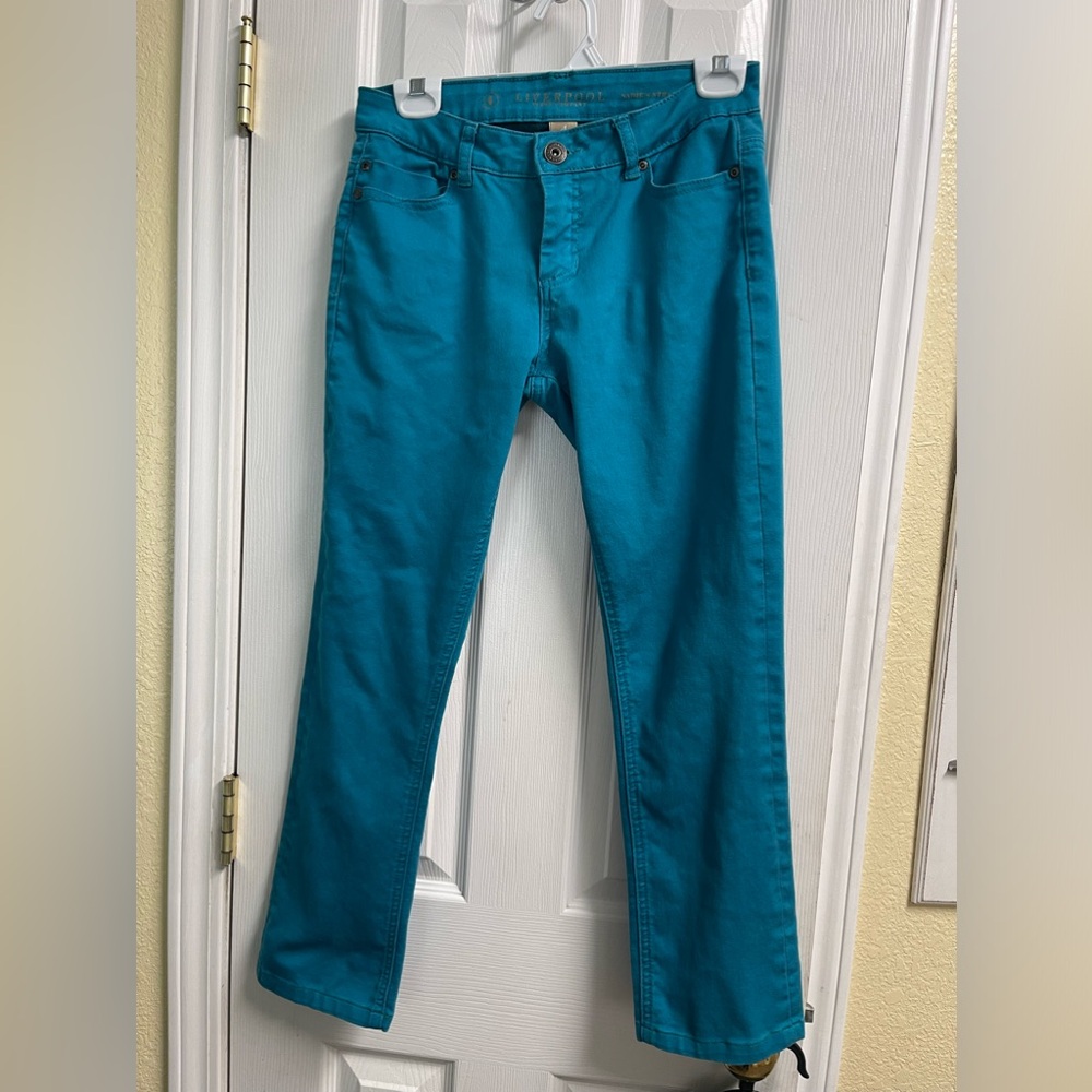 Liverpool, Teal jeans, Size 4